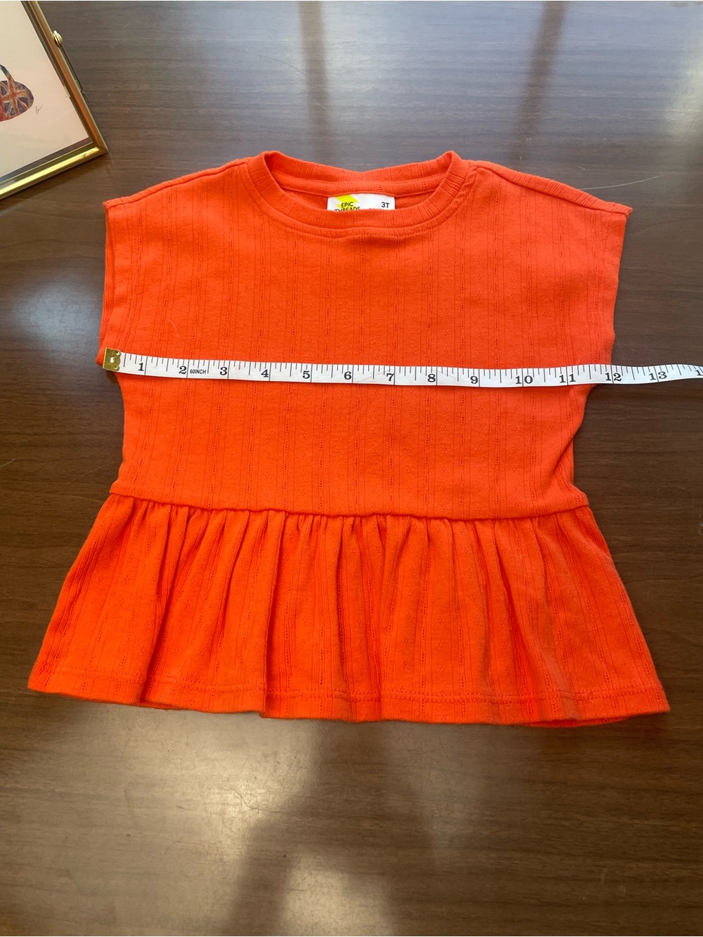 Epic Threads Girls' Bright Orange Peplum Top - Picture 6 of 7